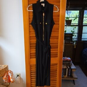 Michael Kors Crop Wide Leg Tie Waist Jumpsuit